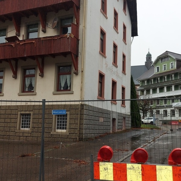 Absperrung in der Murgtalstrae