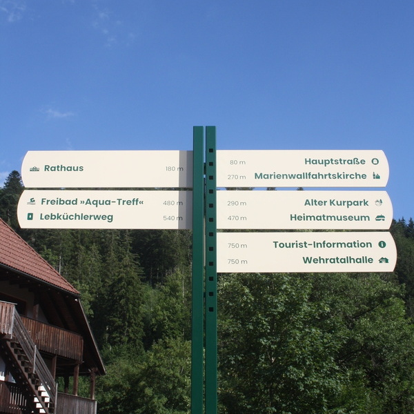 Die neue Beschilderung des Lenkungskonzepts