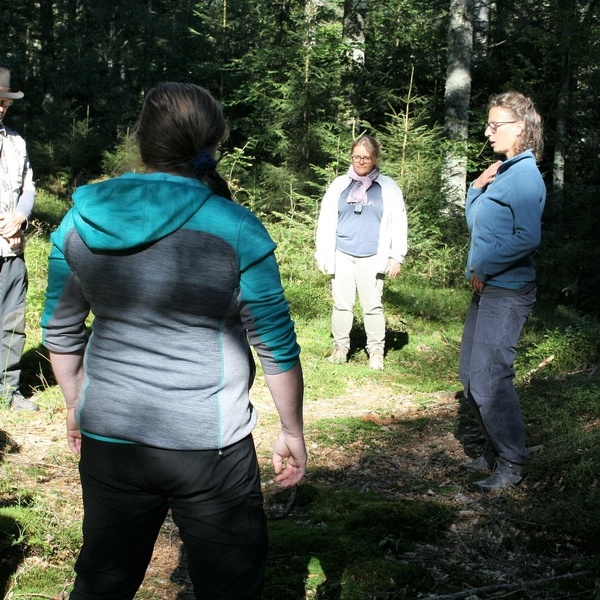 Besucher bei der Erffnung des Therapiewaldes